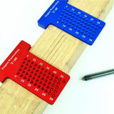 Max Woodworking Scriber T-type Ruler Hole Carpenter Marking Tool T60 Blue
