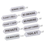 Max Stainless Steel House Door Plaque Wall Sign Garden BEWARE OF THE DOG