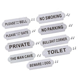 Max Stainless Steel House Door Plaque Wall Sign Garden BEWARE OF THE DOG