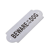 Max Stainless Steel House Door Plaque Wall Sign Garden BEWARE OF THE DOG