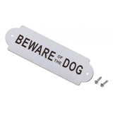 Max Stainless Steel House Door Plaque Wall Sign Garden BEWARE OF THE DOG