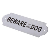 Max Stainless Steel House Door Plaque Wall Sign Garden BEWARE OF THE DOG