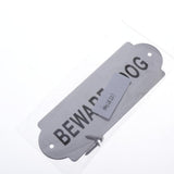 Max Stainless Steel House Door Plaque Wall Sign Garden BEWARE OF THE DOG