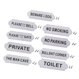 Max Stainless Steel House Door Plaque Wall Sign Garden BEWARE OF THE DOG