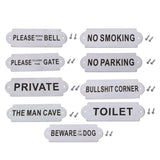 Max Stainless Steel House Door Plaque Wall Sign Garden BEWARE OF THE DOG