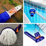 Max Nylon Bristle Corner & Cleaning Brush Head Above Swimming Pool Spa Hot Tub