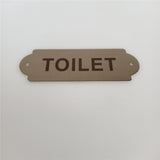 Max Stainless Steel House Door Plaque Wall Sign Garden TOILET