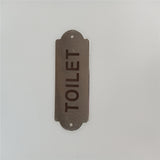 Max Stainless Steel House Door Plaque Wall Sign Garden TOILET