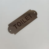 Max Stainless Steel House Door Plaque Wall Sign Garden TOILET