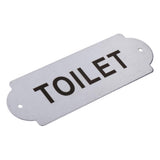 Max Stainless Steel House Door Plaque Wall Sign Garden TOILET