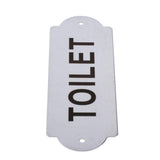Max Stainless Steel House Door Plaque Wall Sign Garden TOILET