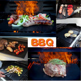 Max Black Grill Mat Non-stick Sheet BBQ Mat 33x40cm