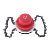 Max 65Mn Brush Cutter Trimmer Head With Sawchain for Lawn Mower Red