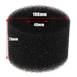 Max Aquarium Sponge Filter Cover Protector Sleeve Pool Cleaner Black 108x73mm