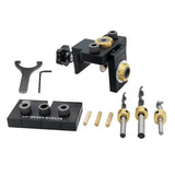 Max Aluminium Alloy 3 in 1 Puncher Locator Wood Dowel Hole Drilling Guide Jig B