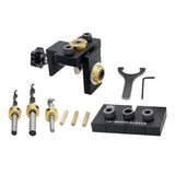Max Aluminium Alloy 3 in 1 Puncher Locator Wood Dowel Hole Drilling Guide Jig B
