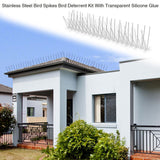 Max Stainless Steel Birds Control Spikes Pigeons Spikes Scares for Garden A