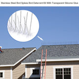 Max Stainless Steel Birds Control Spikes Pigeons Spikes Scares for Garden A