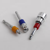 Max 3Pcs 1/2" 3/8" 1/4" Drill Bit Driver Extension Adapter Socket Connector