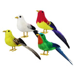 Max Maxb Simulated Feather Foam Birds Figurines Indoor Outdoor Landscape Decor White