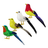 Max Maxb Simulated Feather Foam Birds Figurines Indoor Outdoor Landscape Decor White