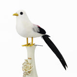 Max Maxb Simulated Feather Foam Birds Figurines Indoor Outdoor Landscape Decor White