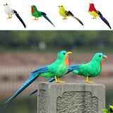 Max Maxb Simulated Feather Foam Birds Figurines Indoor Outdoor Landscape Decor White