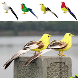 Max Maxb Simulated Feather Foam Birds Figurines Indoor Outdoor Landscape Decor White