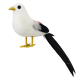 Max Maxb Simulated Feather Foam Birds Figurines Indoor Outdoor Landscape Decor White