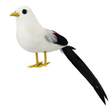 Max Maxb Simulated Feather Foam Birds Figurines Indoor Outdoor Landscape Decor White
