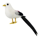 Max Maxb Simulated Feather Foam Birds Figurines Indoor Outdoor Landscape Decor White