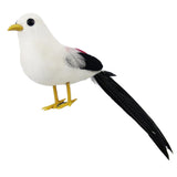 Max Maxb Simulated Feather Foam Birds Figurines Indoor Outdoor Landscape Decor White
