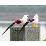 Max Maxb Simulated Feather Foam Birds Figurines Indoor Outdoor Landscape Decor White
