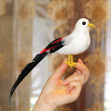 Max Maxb Simulated Feather Foam Birds Figurines Indoor Outdoor Landscape Decor White
