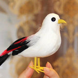 Max Maxb Simulated Feather Foam Birds Figurines Indoor Outdoor Landscape Decor White