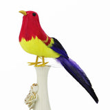 Max Maxb Simulated Feather Foam Birds Figurines Indoor Outdoor Landscape Decor Red