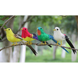 Max Maxb Simulated Feather Foam Birds Figurines Indoor Outdoor Landscape Decor Red