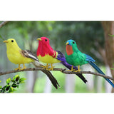 Max Maxb Simulated Feather Foam Birds Figurines Indoor Outdoor Landscape Decor Red