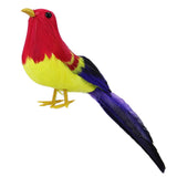 Max Maxb Simulated Feather Foam Birds Figurines Indoor Outdoor Landscape Decor Red