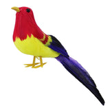 Max Maxb Simulated Feather Foam Birds Figurines Indoor Outdoor Landscape Decor Red