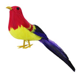 Max Maxb Simulated Feather Foam Birds Figurines Indoor Outdoor Landscape Decor Red