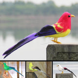 Max Maxb Simulated Feather Foam Birds Figurines Indoor Outdoor Landscape Decor Red