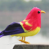 Max Maxb Simulated Feather Foam Birds Figurines Indoor Outdoor Landscape Decor Red