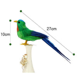 Max Maxb Simulated Feather Foam Birds Figurines Indoor Outdoor Landscape Decor Red