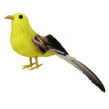 Max Maxb Simulated Feather Foam Birds Figurines Indoor Outdoor Landscape Decor Yellow