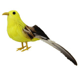 Max Maxb Simulated Feather Foam Birds Figurines Indoor Outdoor Landscape Decor Yellow