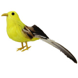 Max Maxb Simulated Feather Foam Birds Figurines Indoor Outdoor Landscape Decor Yellow