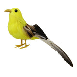 Max Maxb Simulated Feather Foam Birds Figurines Indoor Outdoor Landscape Decor Yellow