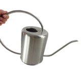 Max Maxb Long Spout Watering Can Small Stainless Silvery Cylinder Watering Pot 2000ml