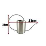 Max Maxb Long Spout Watering Can Small Stainless Silvery Cylinder Watering Pot 2000ml